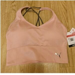 Puma Women's Blush Pink Seamless Sports Bra Size Large